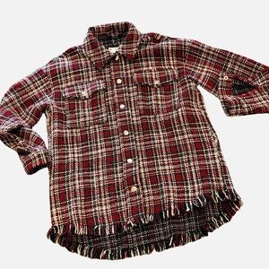 Oversized Tweed Jacket Shacket Grandpa Chic Size S